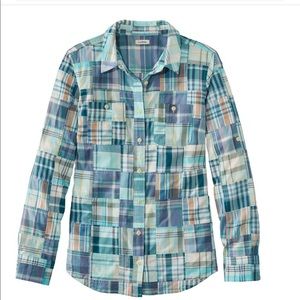 L.L. Bean Madras Patchwork Shirt - Petite